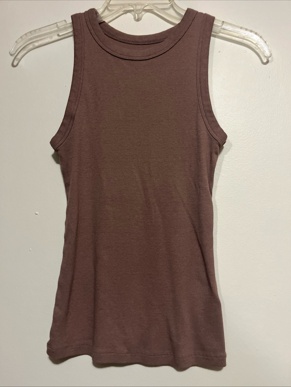 a new day Ribbed Crewneck Tank Top in Mauve